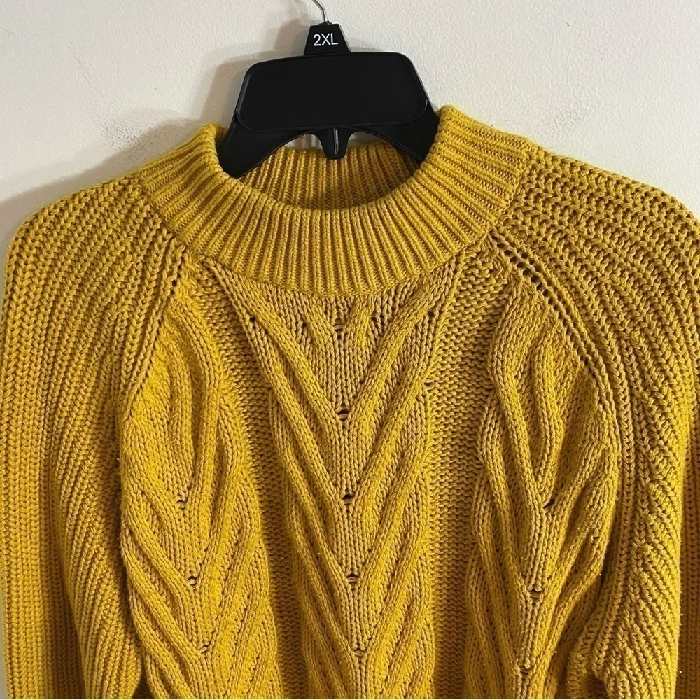 J.Crew Mustard Yellow Thick Knit Sweater Small Women’s